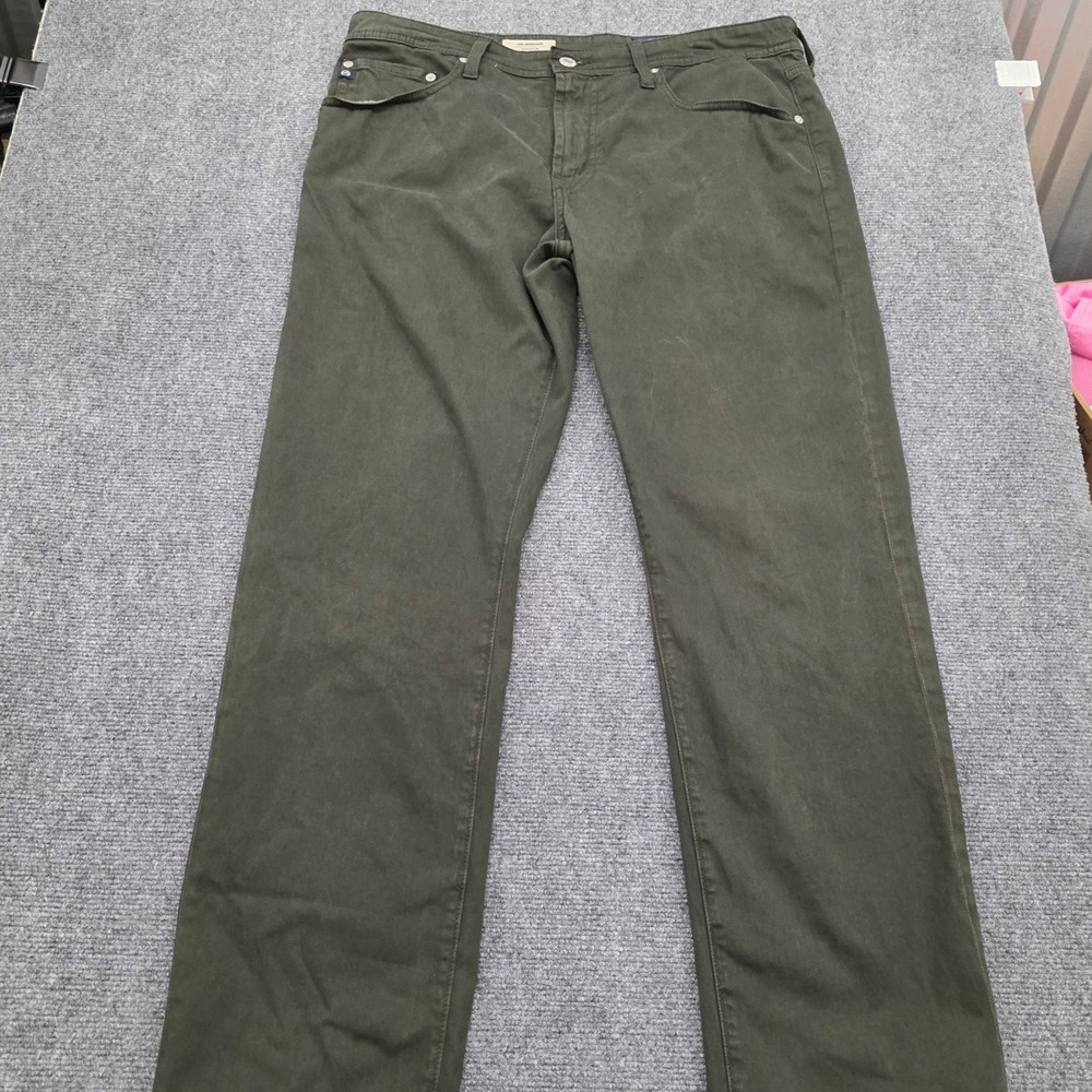 AG Adriano Goldschmied The Graduate Tailored Leg Pants Mens 34x34 Olive Green - Picture 2 of 12